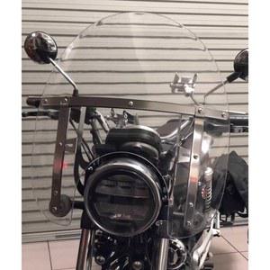 오토바이 윈드 실드 레트로 PC 바람막이 전면 세트(28 41mm) 튜닝 투명 윈드실드 할리