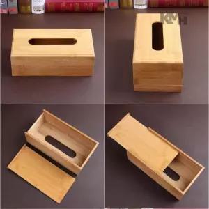 대나무 휴지케이스 직사각 식당 휴지꽂이 커버 주방