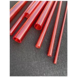 고온 저항과 고강도를 갖춘 빨간색 투명 폴리카보네이트 경질 튜브