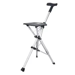 초경량 체어 지팡이 접이식 휴대용 좌석 어르신 등산 야외 스틱 효도 폴딩