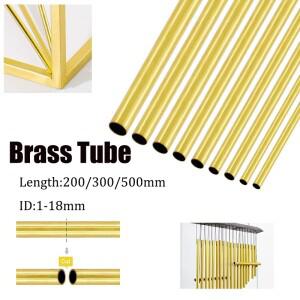 황동 튜브 직경 23456789101216182025mm 길이 200300500mm 원형 파이프 튜빙 막대 절단