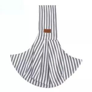 [반려] 강아지 줄무늬 슬링백 퓨터그레이 대형 1P 이동가방