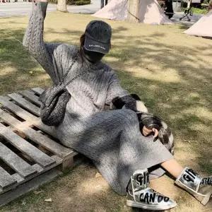 목폴라 니트 원피스 베이직 컬러 짜임 롱원피스 터틀넥