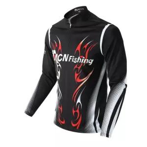 MCN 피버 블랙 낚시복 기능성 긴팔 긴팔져지 남성스판티