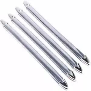 KIMISS 차량 범퍼 프로텍터 유니버설 실버 크롬 자동차 외부 커버 프론트 리어 코너 가드 스크래치 스티커