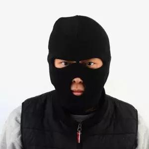 BS 검정 복면 모자 안면마스크 바람막이 도둑모자 두건