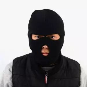 BS 검정 복면 모자 안면마스크 바람막이 도둑모자 두건