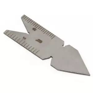 Utoolmart 센터 게이지 60도 나사산 절단 각도 스테인리스 스틸 측정 도구 피치 증가 0.1/0.05mm 1개