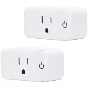 Lunabode LED 스마트 플러그 - 2팩 홈 2.4G Wi-Fi 콘센트 에코 알렉사 및 구글 홈과 함께 작동 타이머