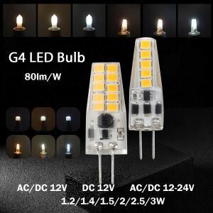 2-20개 LED 미니 G4 AC DC 12V 24V 저전력 1.2W 2W 3W 고효율 스트로브 없는 크리스탈 샹들리에 주방 화장