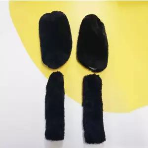 블랙 커버 겨울용 오토바이 털 핸들