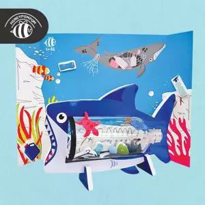 3인용 초등 여름 환경수업 참여활동 재활용 상어 만들기 방과후학교 문화센터 창체