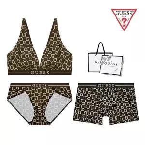 게스 언더웨어 (선물포장) 글로벌 G로고 브라렛 커플속옷세트 BRPTDR812DBR 2160310