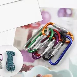 [셀러에이드]열쇠고리 잠금방식 가방 카라비너 1P 안전 낚시 등산