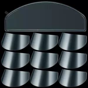 킹더 10팩 오토바이 헬멧 바이저 김서림 방지 필름 마스크 투명 교체용 페이스 쉴드 사계절 안전한