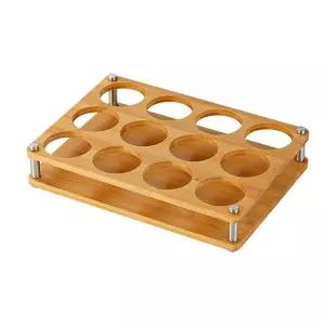 위스키 우드 트레이 샘플러 홀더 잔 홀더 양주 컵 샷잔 가정용 맥주