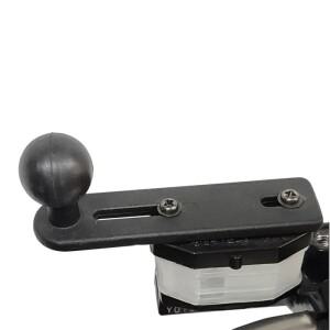 볼헤드 어댑터 바이크 오토바이 핸들 바 펌프 브레이크/클러치 저장소 커버 마운트 휴대폰 거치대 고프로