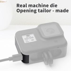 Gopro Hero 8 블랙 카메라 배터리 보호 케이스용 호환 BGNing ABS 충전식 사이드 커버