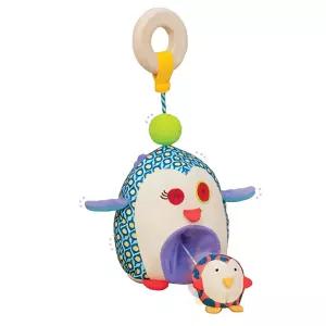 100일 아기선물 까꿍 펭귄인형 우드링 치발기 유모차장난감 구강기 오감발달 육아필수템