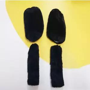 블랙 커버 겨울용 오토바이 털 핸들