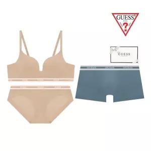 게스 언더웨어 (선물포장) 노와이어 볼륨업 커플속옷세트 GEWBR832GEWBP832GEMDR832 2102062