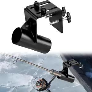 금속 조절 가능한 얼음 낚시 썰매 막대 홀더 업그레이드 1.5-3.26인치 집 헤비 듀티 호환 핸즈프리 낚싯대