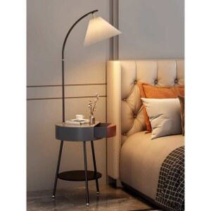 스탠드조명 리모컨 서랍형 무선충전협탁 침대 light 유선 일체형 둥근조명 골드