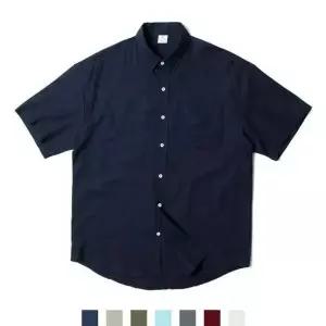 BS 트랜디 컬러 무지 포켓 반팔 셔츠