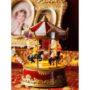 회전 관람차 오르골 크리스마스 장식 빈티지 무드등 랜턴 엔틱