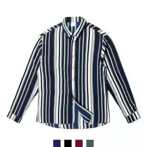 BS 남자남방 스트라이프 루즈핏 파자마 셔츠 남자셔츠