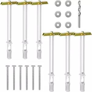 스틸 스터드 TV 장착 키트 - 틸트 및 로우 프로파일 TV용 헤비 듀티 메탈 6개의 드라이월 앵커(1/4-20)