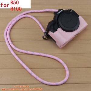 Canon R100 R50 PowerS V1 pu 카메라 가방 쉘 페이스 클립 핸들 하단 지지대 보호 커버 가죽 자켓