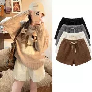 [옷자락]여자 뽀글이 따뜻한 데일리 숏팬츠_P417652373