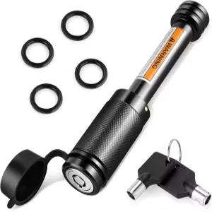 JUSTTOP 트레일러 히치 리시버 핀 잠금장치 5/8인치 다이아 2-3/4인치 롱 4개의 안티 래틀 고무 O-링 장착