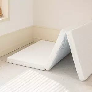 [에이치솔루션]숨 3단 폴더 매트리스 접이식 토퍼 POE 에어코일네트