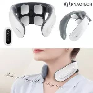 나오테크H6200N 4헤드 무선 온열 저주파 목 마사지기 리모컨 충전식