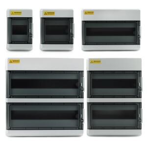 HS-4/6/9/12/15/18/24/36 WAY IP65 방수 분전함 ABS 플라스틱 전기 인클로저 실외 스위치 접속함 DIY GO