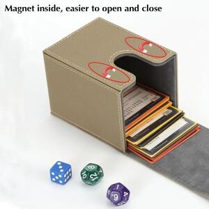 카드 데크 박스 케이스에는 슬리브 100개 이상이 들어  TCG 게임 트레이딩 인조 가죽 보관함.