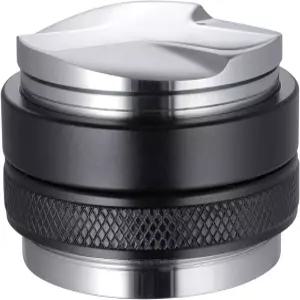 MATOW 53mm 커피 유통업체 및 변조기 브레빌 54mm 포터필터와 호환되는 듀얼 헤드 레벨러 깊이 조절 가능 -