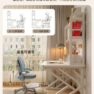 중학생책상 고등학생 1인용 데스크 원목책상 테이블 서재 일인책상 일자형 바퀴달린