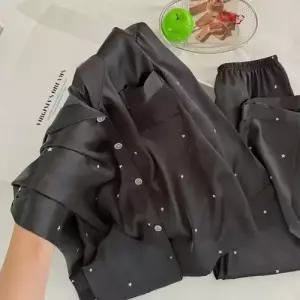 실크 캐주얼 모사 세트 실내복 잠옷 커플 쿨링 잠옷세트 복성 봄가을 긴팔 원픽3