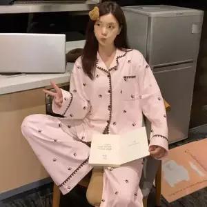 실크 봄가을 자개 커플 복성 카디건 긴팔 세트 면라이크 캐릭터 잠옷 더블 잠옷세트 원픽3