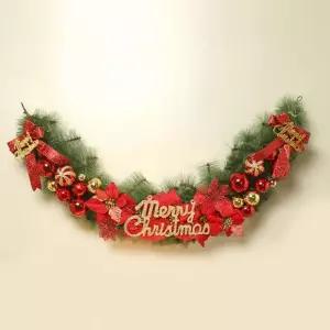 140cm DIY 크리스마스 솔잎 플로리 가랜드 벽장식 만들기 용품 트리