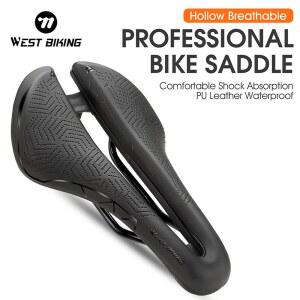뒷자리 WEST BIKING 자전거 새들 PU 방수 공기역학적 쿠션 충격 흡수 사이클링 시트 MTB 로드 바이크 액세서리
