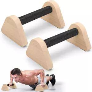 TOBWOLF 원목 팔레트 칼리스테닉스용 논슬립 바 미끄럼 방지 그립 테이프 2개와 패드 8개 남성 근력 운동용