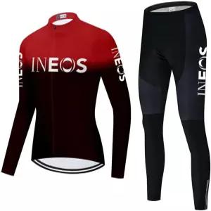 남성 사이클링 저지 세트 롱 슬리브 로드 바이크 셔츠 20D 젤 패딩 자전거 의류 팬츠