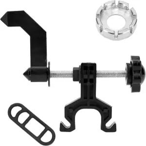 곡타이 휴대용 자전거 휠 트루잉 스탠드 스포크 렌치 미니 안정적 수리 도구 포함 전문 림 조정 도구(블랙)