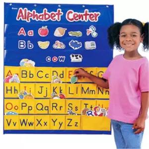 알파벳 카드 포켓챠트 영어단어 수업용 유치원 파닉스 교구 초등생 완구 학교 엄마표