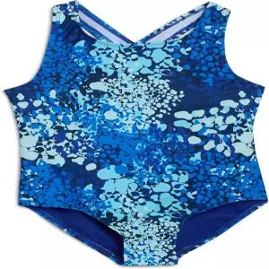 랜드스 엔드 걸스 UPF 50+ 스트레치 크로스 백 원피스 수영복