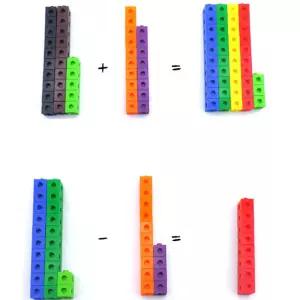 연결큐브 블럭 100p 수세기 연산 교구 유치원 복지관 숫자 특수반 돌봄교실 분류 아동